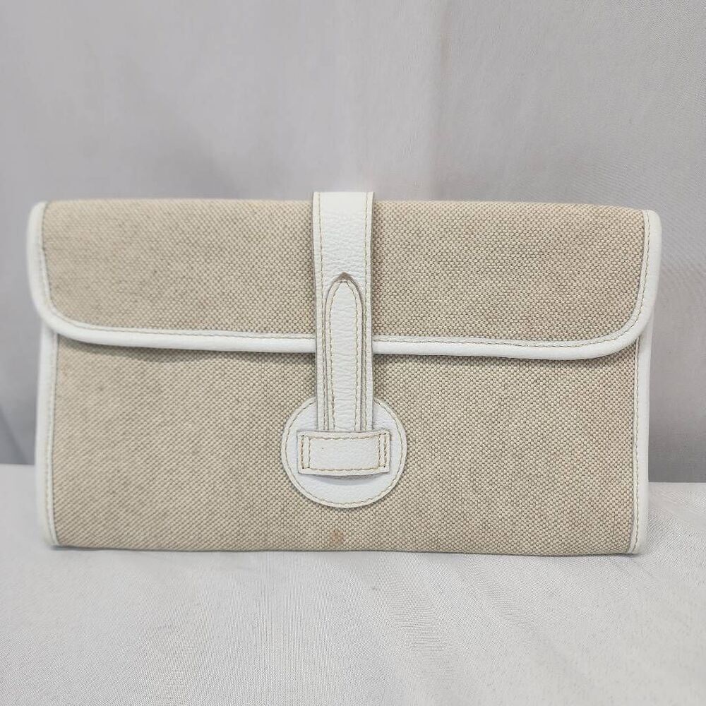 Modus Rio Adrian Clutch - White Linen Leather  Bag